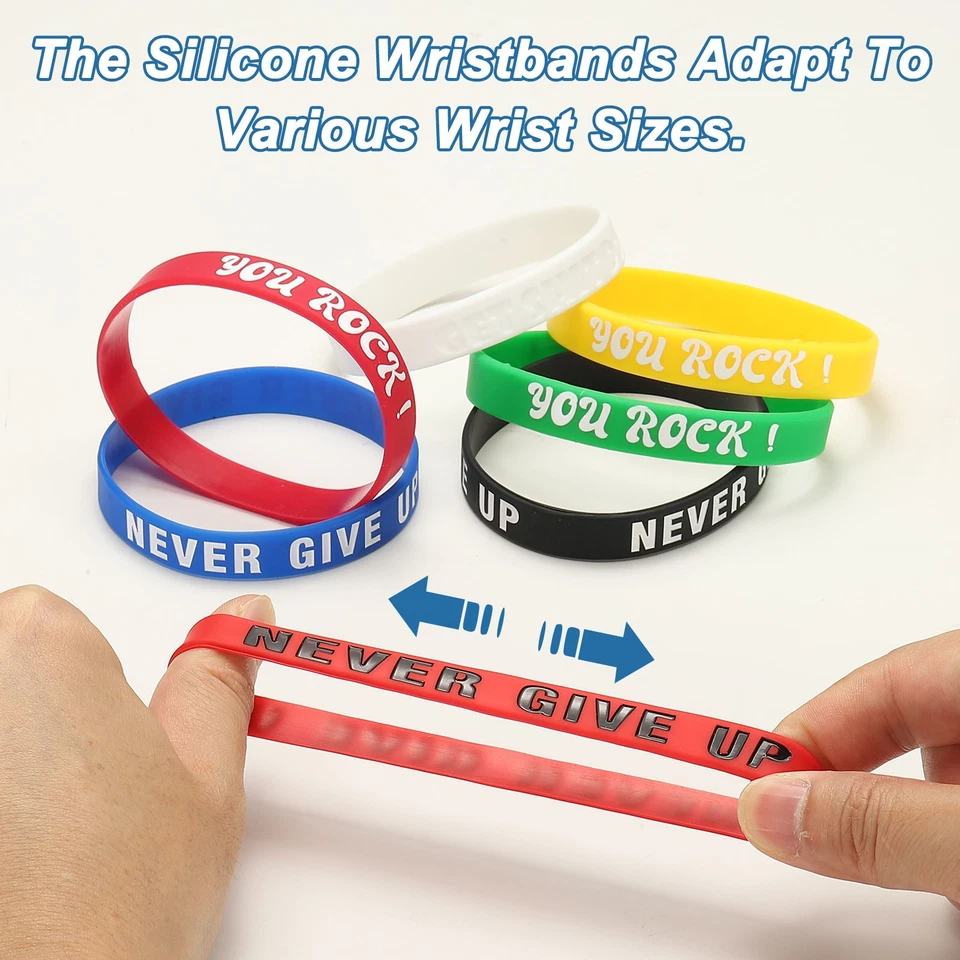 2 Stück Nothing Impossible Armbänder zur Motivation, weiß - Bild 4 von 4