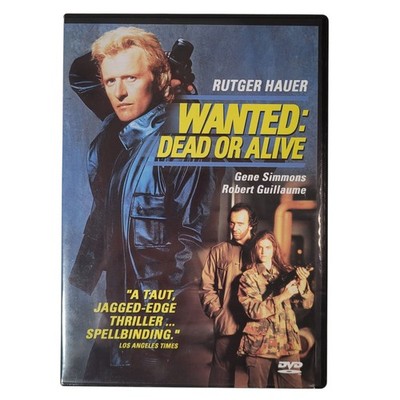 Wanted Dead or Alive DVD Rutger Hauer Gene Simmons Anchor Bay OOP w/Insert