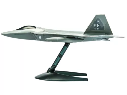 Skill 1 Model Kit F22 Raptor Snap Together Painted Plastic Model Airplane Kit by