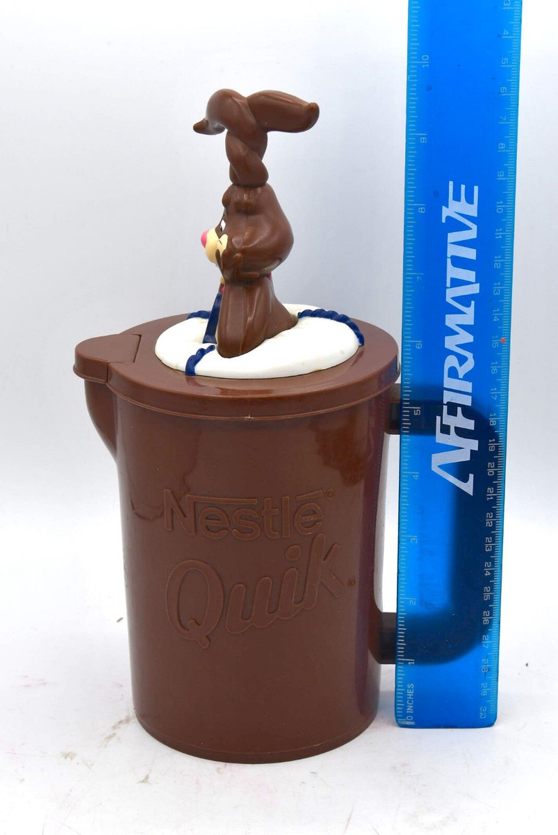 Vintage Nestle Quik Nesquik Bunny Brown Plastic Chocolate Milk