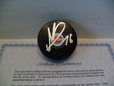 Martin Pospisil Autographed Signed Calgary Flames Puck COA  Bright Silver Pen
