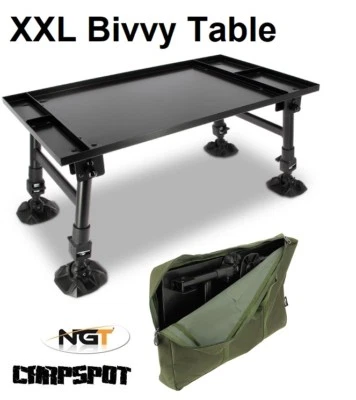 Giant Bivvy Table avec Sac 35.5 x 60cm Carpe Bivvytable NGT - Photo 1/4