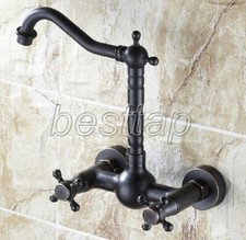 Black Oil Rubbed Brass Bathroom Kitchen Bar Vessel Sink Swivel Faucet Tap snf265