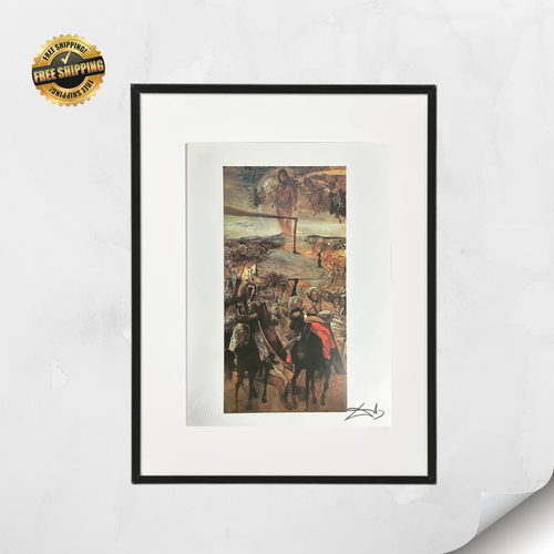 Salvador Dalí 1974 Facsimile Signed Vintage Art Print - The Battle of Tetuam - Picture 2 of 7