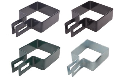 Endschelle verzinkt + RAL  Stahl für Pfosten 60x60 80x80 100x100 ohne Schrauben
