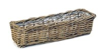 Aktion!! Blumenkasten 60 Cm Aus Rattan - Kein Kunststoff Pflanzkorb Garten Weide