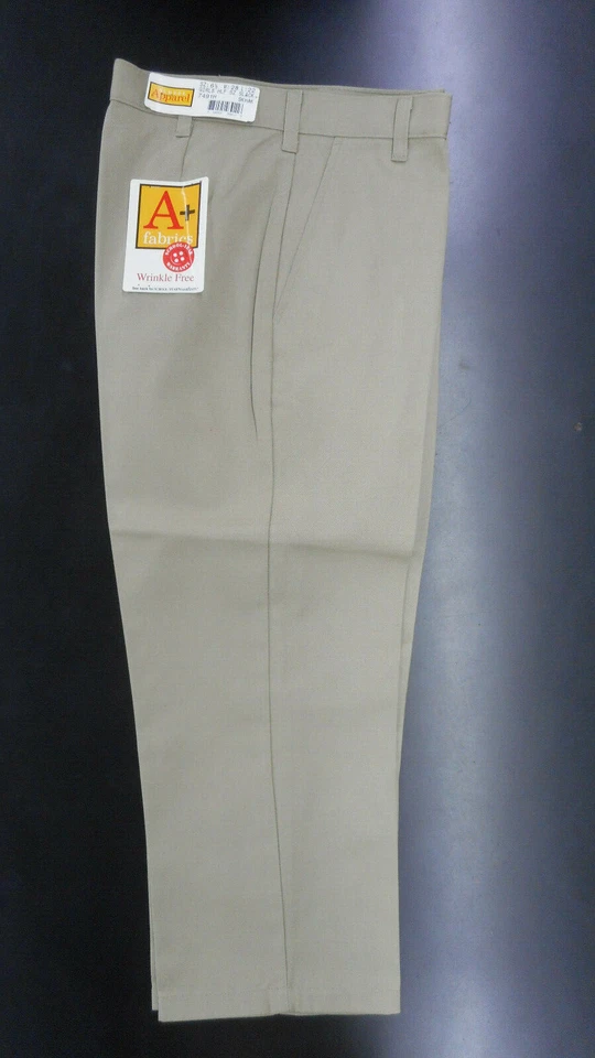 Girls A+ Khaki Wrinkle Free Uniform Pants Plus Sizes 6 1/2 - 16 1/2 Foto 3 de 4