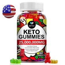 Keto BHB Diet Gummies - Fat Burner ACV Weight Loss Appetite Suppressant 60Gummy