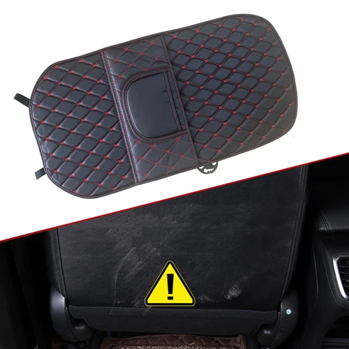 PU Leather Protector Cover Universal Car Seat Back Anti-Kick Pad Mat Accessories - Bild 12 von 13