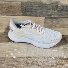 Brooks Glycerin 20 Womens Shoes Sz 10 B Running White Gray Peach Low Top Sneaker