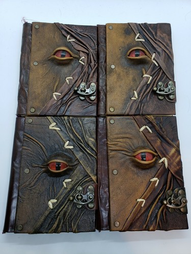 Handmade Leather Notebook Spellbook Journal Grimoire Necronomicon Dead Evil - Picture 8 of 76