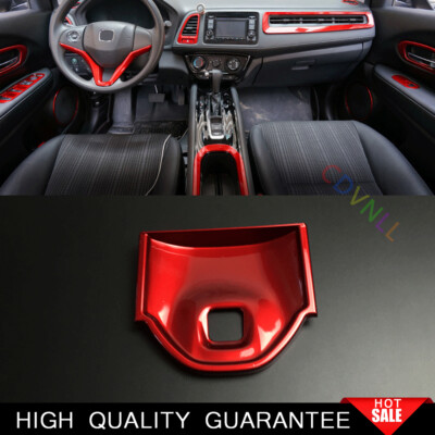 For Honda HR-V Vezel 2016-2022 Bright Red Console Cigarette Lighter Panel  Trim