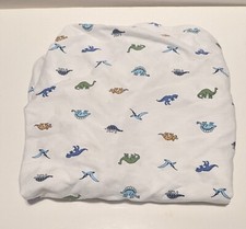 Carter's Dinosaur Print 100 Cotton Crib Sheet Baby Bed Rare EUC - 52" x 28"