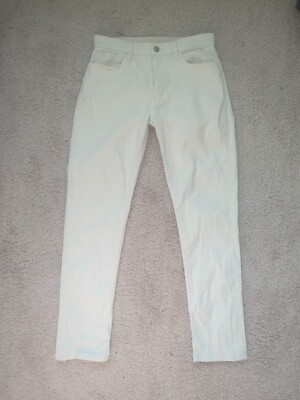 UNIQLO Men's ULTRA Stretch Skinny-Fit Jeans WHITE Denim Size S