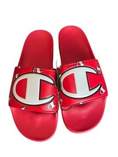 Champion Men  s Red Sandals sz 12 new Sports Slide On Flip Flops Casual Travel