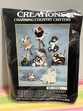NOS Creations Charming Country Critters  stuffed sewing kit Cassidy Cat 3882
