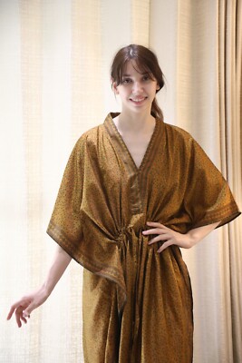 pure silk kaftan dress Red Embellished Raw Silk Kaftan Set