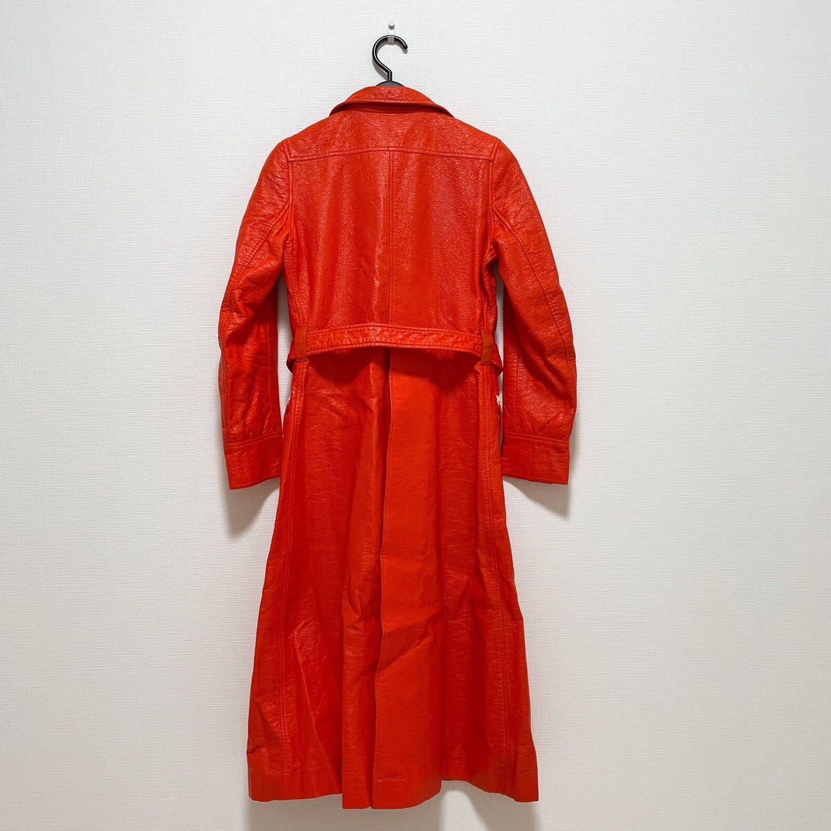Courrèges Paris(クレージュ) ヴィンテージ　ロングコート Vintage COURREGES Paris Orange Vinyl Long Jacket Size O Made