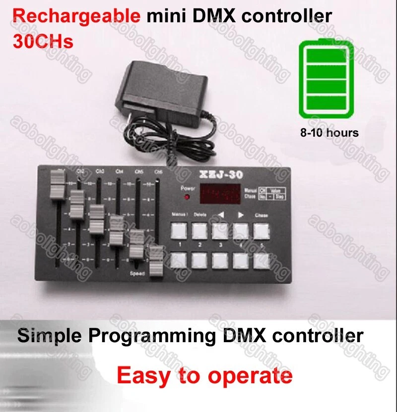 Stage Light Dmx Controller 512 Battery Powered Mini Stage Lighting Console 30CH - Image 2 of 4