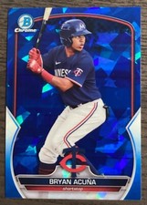 2023 Bowman Chrome Sapphire Bryan Acuna #BCP-37 Prospect! Minnesota Twins! #6226