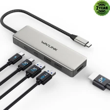 WAVLINK Type C to 4K HDMI USB C Hub USB3.1 10Gbps for MacBook Air/Pro Chromebook