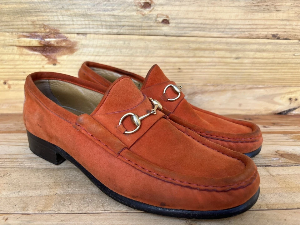 Gucci Horsebit Mocasines Gamuza Mocasín Sin Cordones Mujeres Zapatos de Vestir Talla 37.5 / EE. UU. 7 Foto 3 de 4