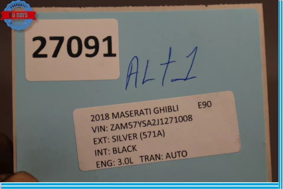 14-19 Maserati Ghibli 3.0L Engine Motor Alternator Generator 30318724485 OEM