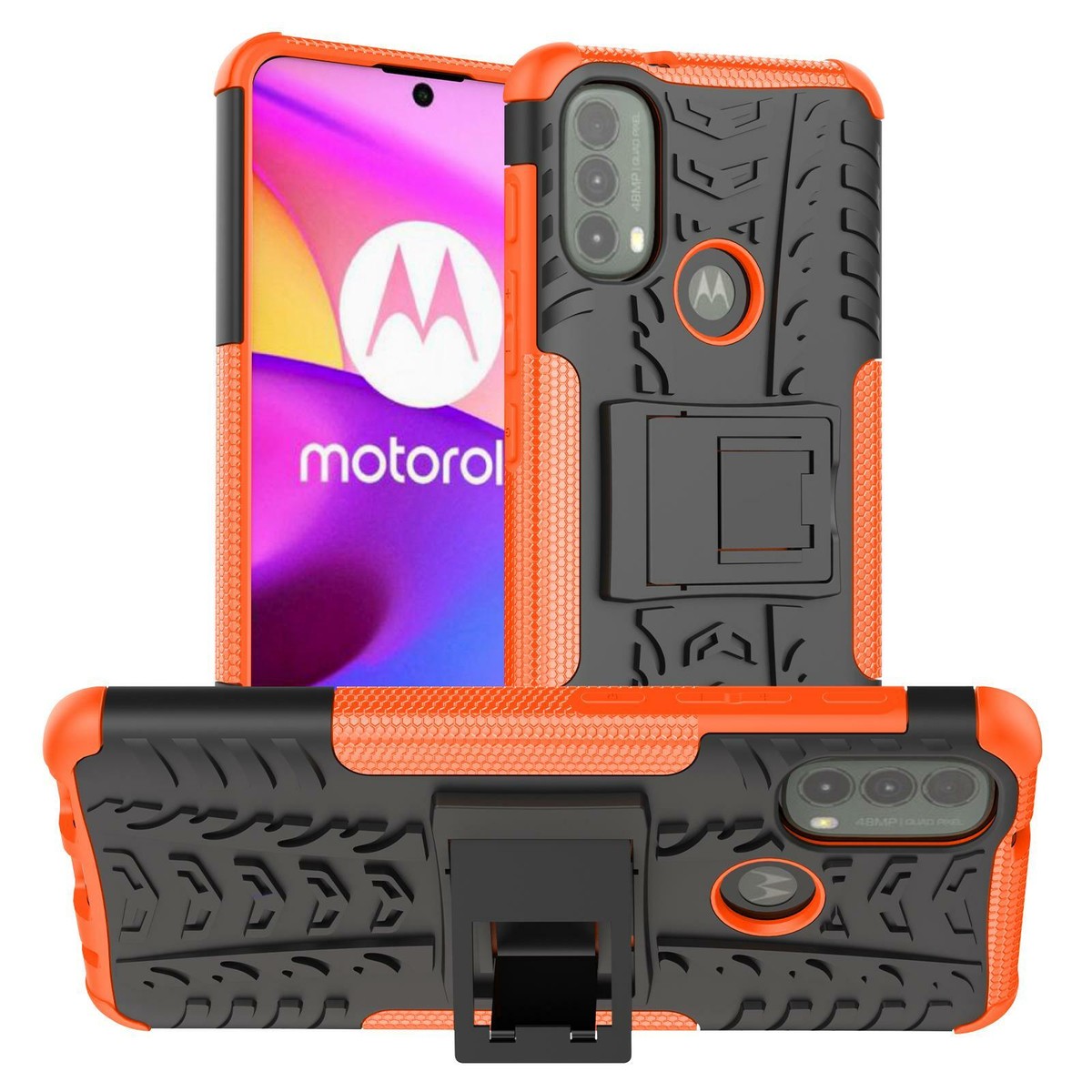 Motorola Moto E20/E30/E40 Hülle – Leder Flip Case Mit Magnetverschluss, Kartenfächern & Standfunktion, Blau