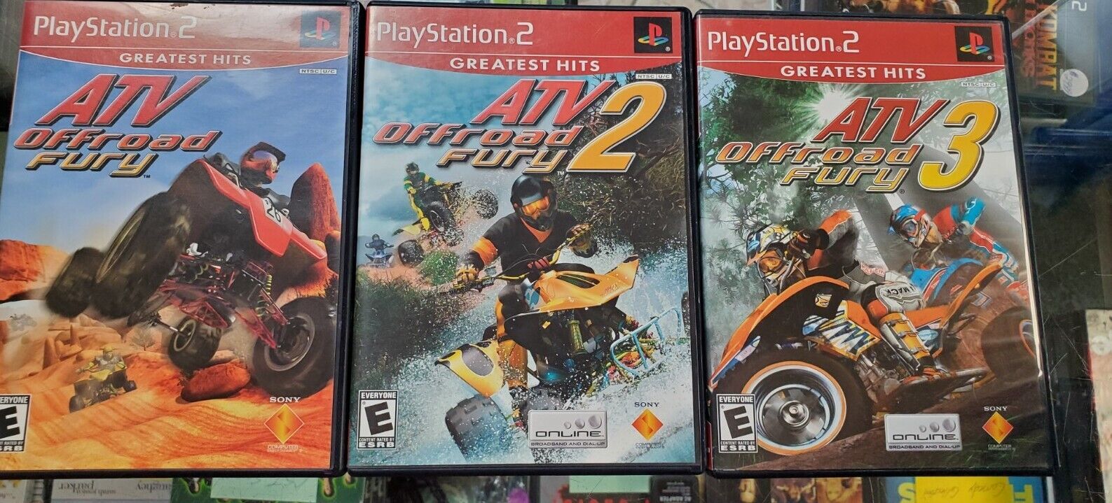 PS2 Game Lot Of 5-ATV Off Road Fury 4,Cars,Hot Wheels,Suzuki Superbikes,Ford