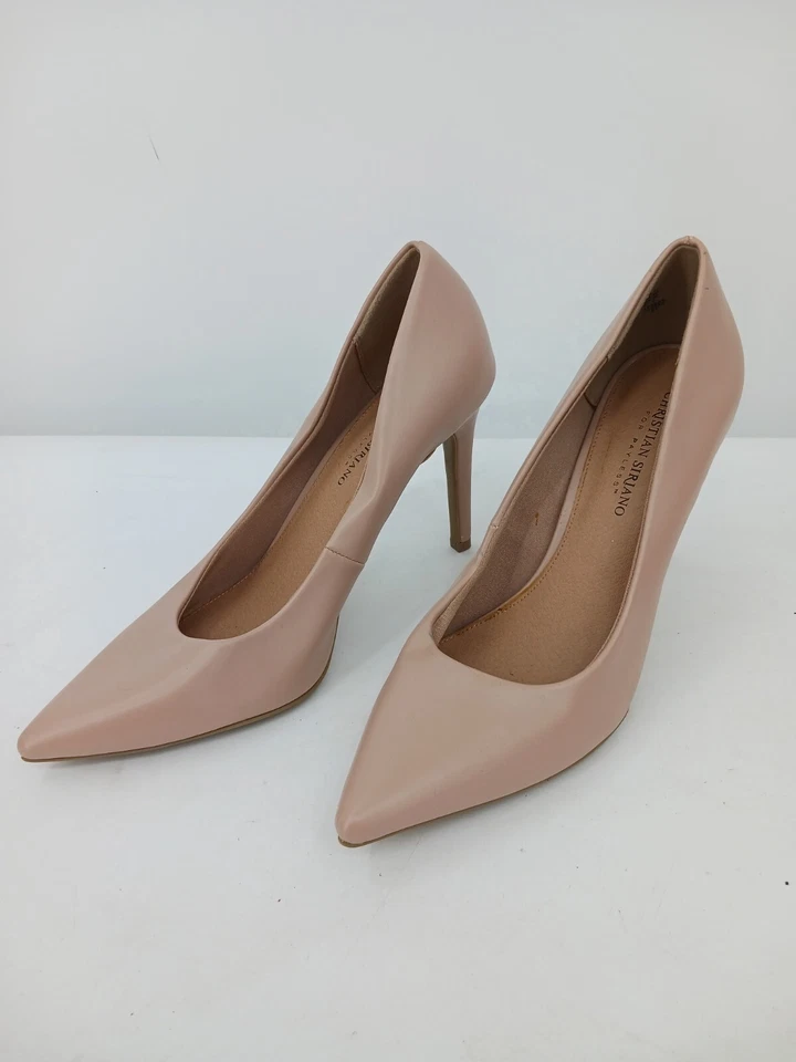 Zapatos de tacón de aguja Christian Siriano para mujer 11 nude punta clásica Foto 2 de 4