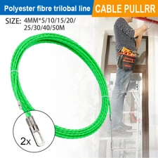 132ft Fish Tape Wire Puller Polyester Flexible Electric Leader Cable Running Rod