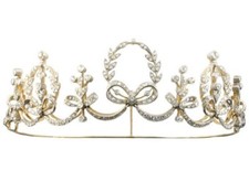 7.01ct Natural Round Diamond 14K Yellow Gold Anniversary Wedding Crown Tiara