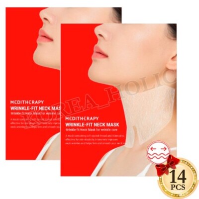 MEDITHERAPY Wrinkle Fit Neck Mask 10g x 14pcs Neck Mask Sheets K-Beauty in Korea