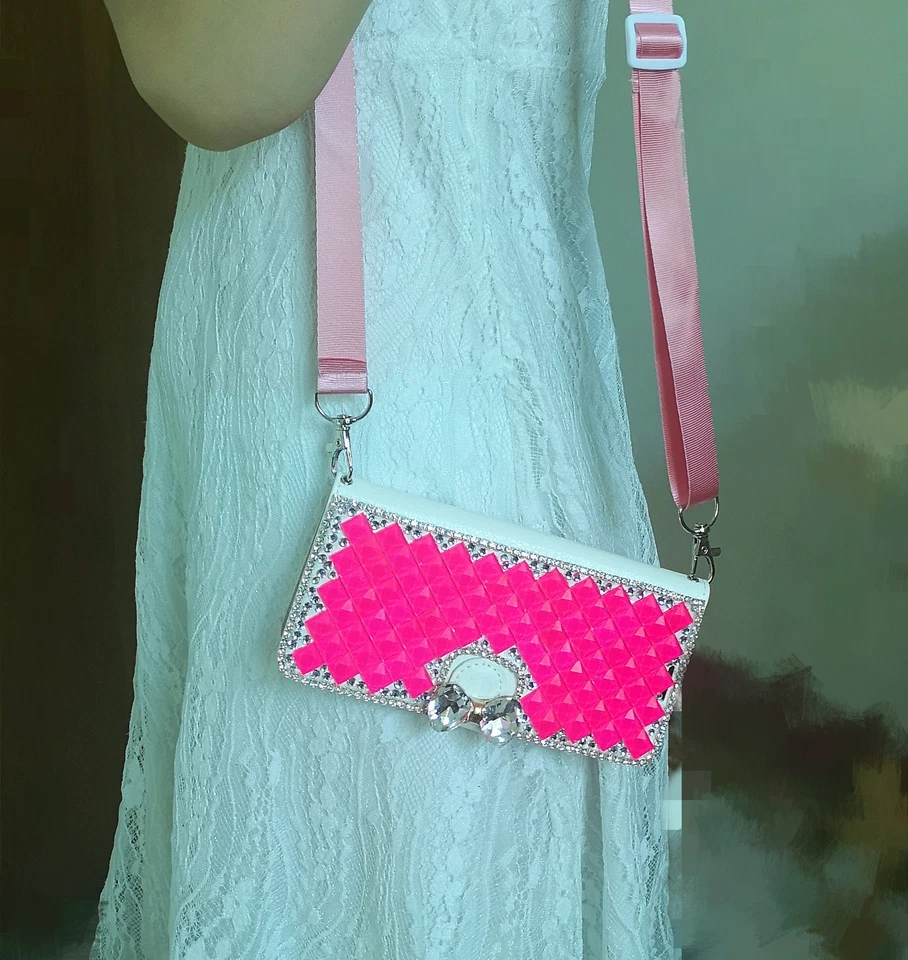 Sparkly Leather Wallet Flip Phone Case With  Lanyard For iPhone 17 PRO MAX - Image 2 of 4