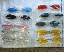 Vintage-styled Costume Glasses Clear  Colored 10 Variations 