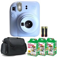 FUJIFILM INSTAX MINI 12 Instant Film Camera Pastel Blue  3x Instax Film Bundle