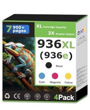 4PK 936E 936XL Ink Cartridge Compatible for HP OfficeJet 9122e 9135e 9110b 9730e