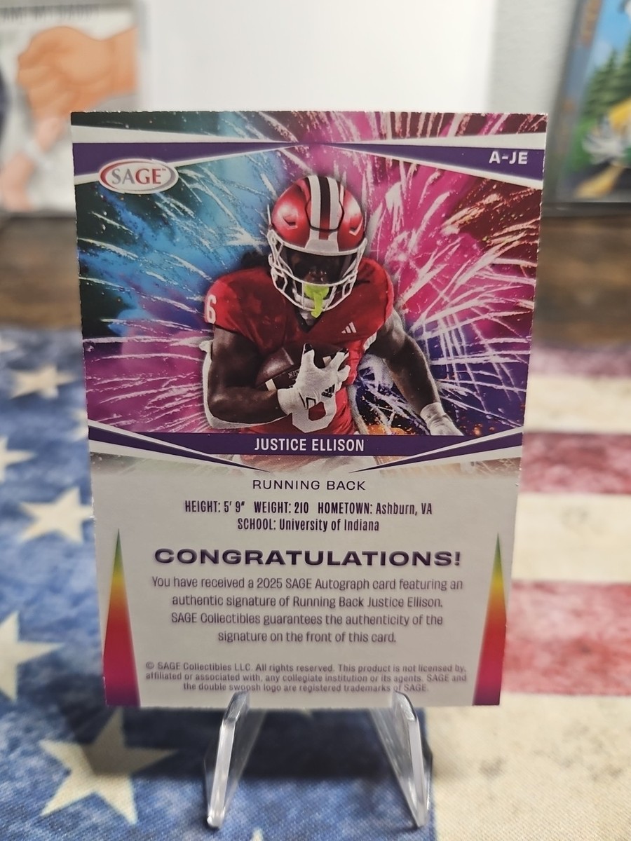 2025 Sage High Series Autograph A-JE Justice Ellison | eBay