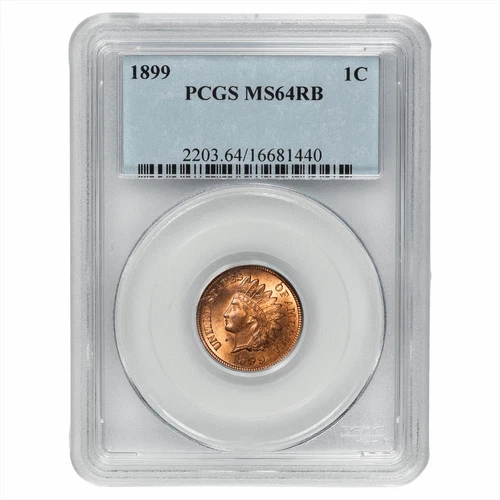 1899 Indian Head Cent 1C PCGS MS 64 RB