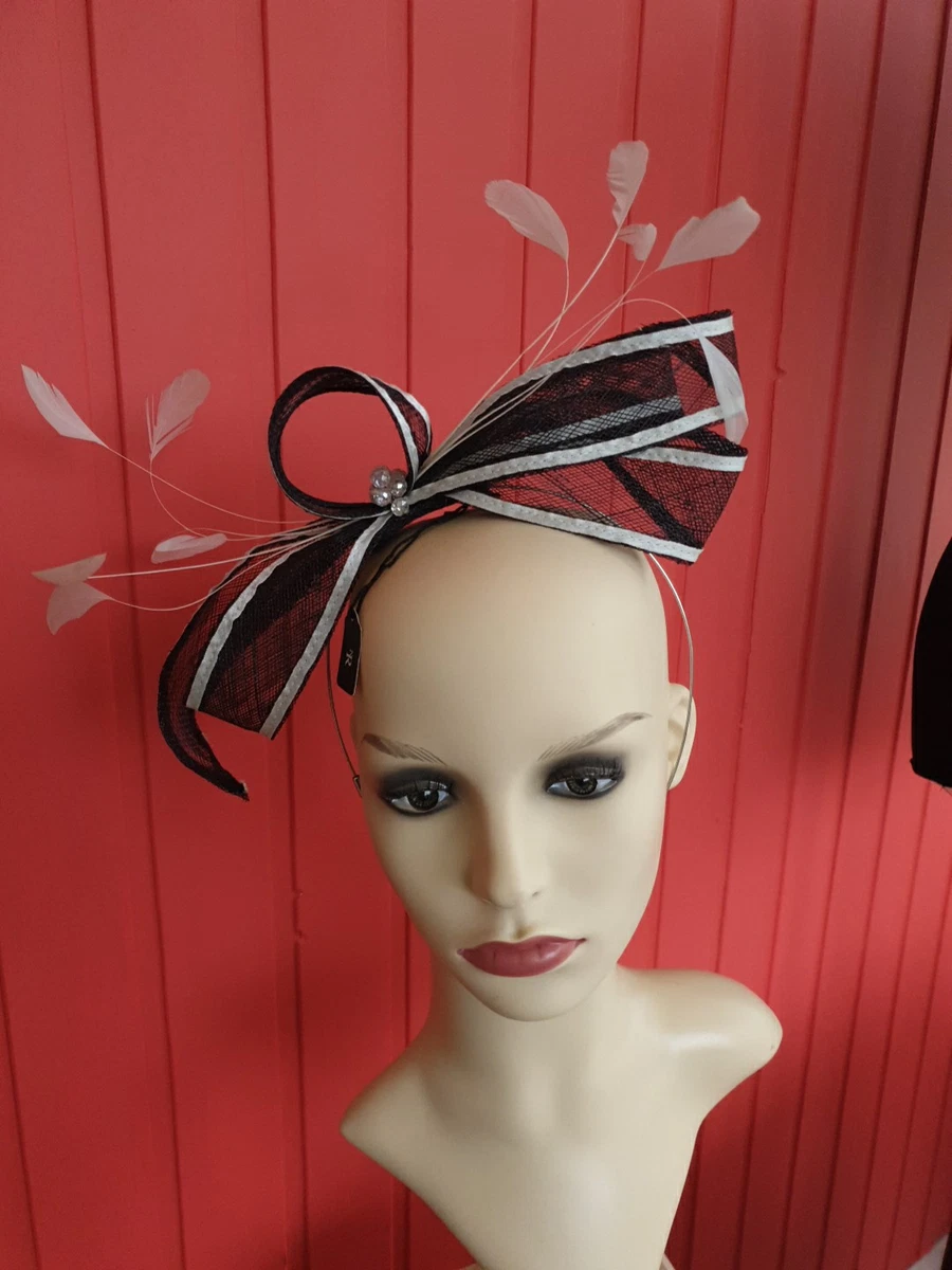 Nigel Rayment Milliner  Black Brim White Top Striped Bow Natural Fiber 12 Round ?Merinda 2 PACK OF 22” 1B/6/27 HUMAN EXTENSIONS main image 3