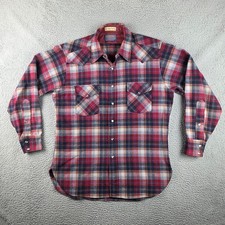 Vintage Pendleton Size Large High Grade Western Wear Pearl Snap Wool Plaid USA
