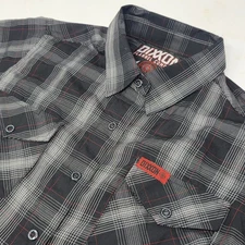 Dixxon Flannel Shirt Mens Small Plaid Crosshair Button Up Short Sleeve Garage