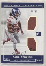 2016 National Treasures Rookie Dual Materials Holo Silver 10/25 Paul Perkins 5tr