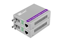 Pair of Gigabit ST to RJ45 Converter, Fiber to Ethernet Media Converter