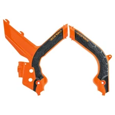 Acerbis X-Grip Frame Guards 16 KTM Orange/Black For KTM 125 SX 2019-2022