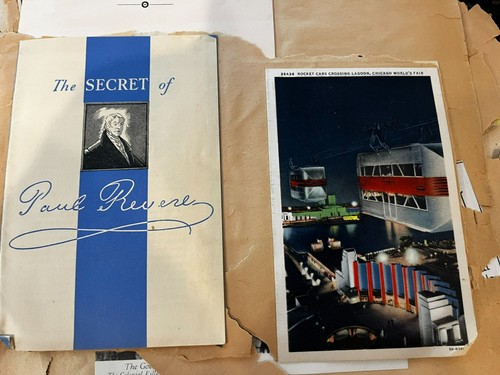 Vintage Scrapbook 1930s filled w Ephemera Automotive Railroad Century of progres - Picture 5 of 18