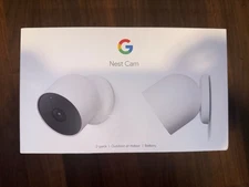 Google Nest Cam (Battery) Indoor/Outdoor Wireless Smart Security Camera (2 Pack)