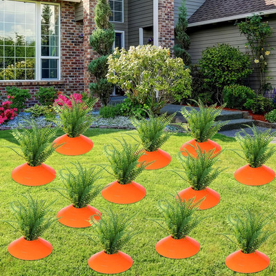 12 Set Easter Carrots Yard Decorations DIY Carrots Yard Sign Stakes Easter Plast