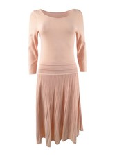 Lauren Ralph Lauren Women's Three-Quarter-Sleeve Jersey Dress (M, Pale Pink)