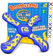 Fun Boomerang for Kids - Stocking Stuffers for Kids 8-12 - Soft Easy to Blue
